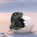 Raptor's Dawn' Raptor Dinosaur Hatching From Egg, 10cm
