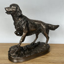 Golden Retriever Dog on Rocks by Beauchamp Bronze, heavy weight figurine in sold Cold Cast Bronze