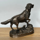 Golden Retriever Dog on Rocks by Beauchamp Bronze, heavy weight figurine in sold Cold Cast Bronze