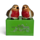 Robins Design Ceramic Salt & Pepper Shaker Set, Gift Boxed