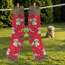 Shih Tzu Socks, women's one size, soft cotton mix, vibrant colours