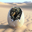 'Wyrmlings First Light ' Baby Dragon Hatching From Egg, 12cm