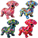 Pomme Pidou 'Dennis' Dachshund Sausage Dog Shaped Ceramic Money Box, 17 cm, gift boxed