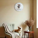 Dog Breeds Wall Clock with 'Time Spent With Chihuahuas Is Never Wasted' wording