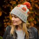Pachamama Highland Cow Bobble Beanie Hat Chunky Knit Merino Wool