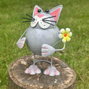 Metal Cat garden ornament, Bright Eyes range by Lesser & Pavey