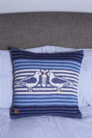Pachamama Seagull Design Cushion In Chunky Knit Wool, With Inner
