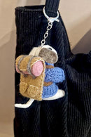 Pachamama Joanna On A Journey Cute Dog Design Bag Charm, Hand Felted And Knitted Accessories