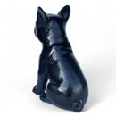 French Bulldog figurine, black with silver sparkle finish, modern home decoration, Dog lover gift