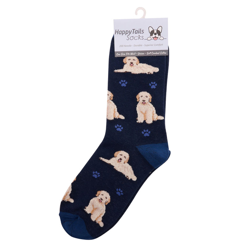 Ladies Goldendoodle Socks, lovely vibrant colours, soft combed cotton, one size