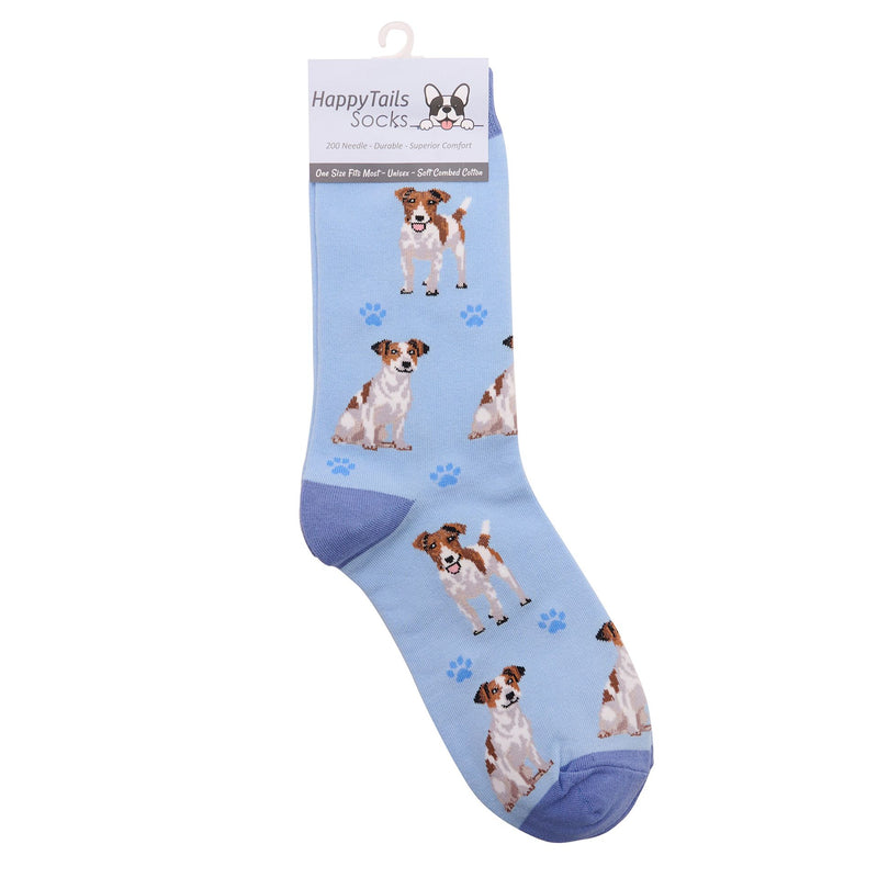 Ladies Jack Russell Socks, lovely vibrant colours, soft combed cotton, one size