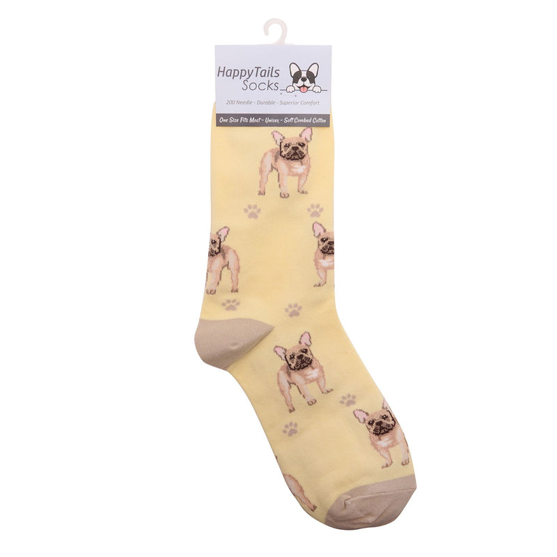 Ladies French Bulldog Socks, lovely vibrant colours, soft combed cotton, one size