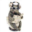 Loo Time French Bulldog on Toilet reading a newspaper figurine