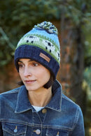 Pachamama Flock Of Sheep Roll Back Bobble Beanie Hat Chunky Knit Wool