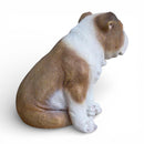 Realistic sitting English Bulldog figurine, height 20cm
