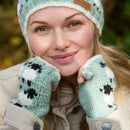 Pachamama Sheep Design Handwarmers Chunky Hand Knit Wool