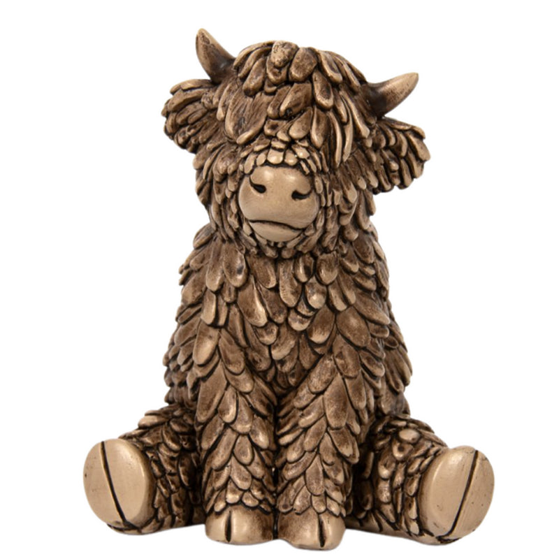 Highland Cow Sitting Figurine by Lesser & Pavey