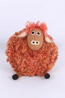 Pachamama Highland Cow Doorstop, Heavy Weight Colourful Felted Wool