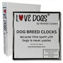 Dog Breeds Wall Clock with 'Time Spent With Border Collies Is Never Wasted' wording