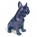 French Bulldog figurine in a purple sparkle finish, modern home decoration