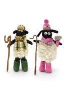 Pachamama Shearing Sheila Felted Sheep Ornament With Knitted Accessories