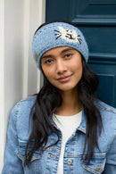 Pachamama Smiley Cat Headband Chunky Knit Wool