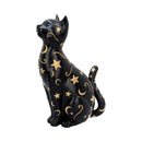 Black Cat With Gold Stars And Moons Figurine, Height 26cm