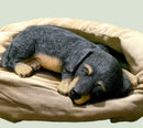 Sleeping Dachshund figurine , Sausage Dog lover gift, grave marker or memorial