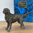 Retriever figurine in solid cold cast bronze, gift boxed