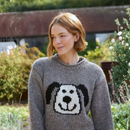 Pachamama 'Smiley Dog' Design Chunky All Wool Sweater