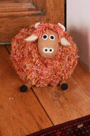 Pachamama Highland Cow Doorstop, Heavy Weight Colourful Felted Wool
