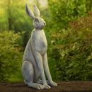 Grey Hare Ornament Stone-Effect Polyresin Sculpture, height 50cm