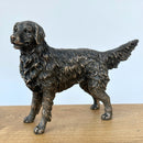 Retriever figurine in solid cold cast bronze, gift boxed