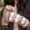 Pachamama Sheep Design Handwarmers Chunky Hand Knit Wool