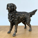 Retriever figurine in solid cold cast bronze, gift boxed