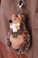 Pachamama Holly The Hedgehog Bag Charm Hand Felted And Knitted Accessories