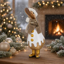 DCUK Gilded Caramel Duckling Christmas Duck Decoration wearing Xmas Pudding Outfit
