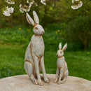 Grey Hare Ornament Stone-Effect Polyresin Sculpture, height 50cm