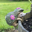 SET OF TWO flower pot hangers in lovely bohemian colours and design (Rabbit & Hedgehog)
