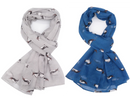 Lightweight Penguin Design Scarf Sarong in a choice of colours