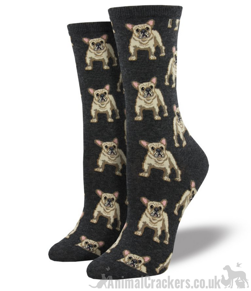 Women's Socksmith French Bulldog design socks, One Size, Frenchie lover gift