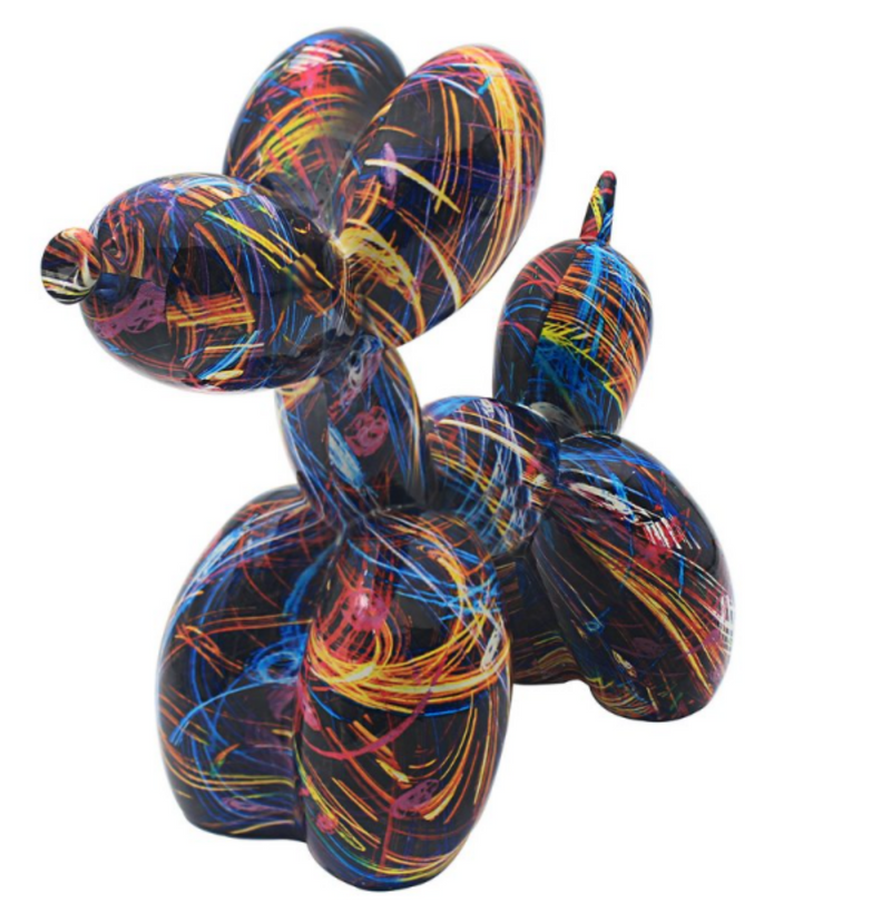 Supernova Balloon Dog ornament bright coloured home decor figurine