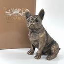 Leonardo French Bulldog Frenchie Bronzed ornament figurine, Animal Crackers Exclusive, in gold Leonardo gift boxed