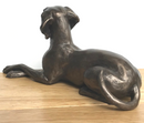 Laying Weimaraner figurine designed by Harriet Glen, in cold cast Bronze