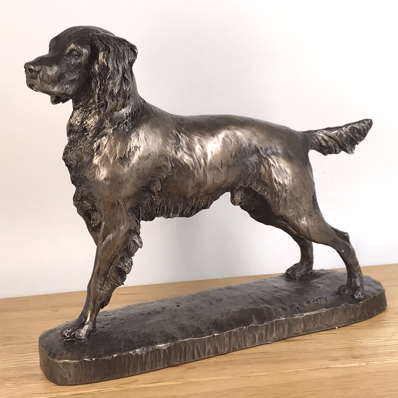 Bronze Springer Spaniel figurine by David Geenty ornament collectable sculpture