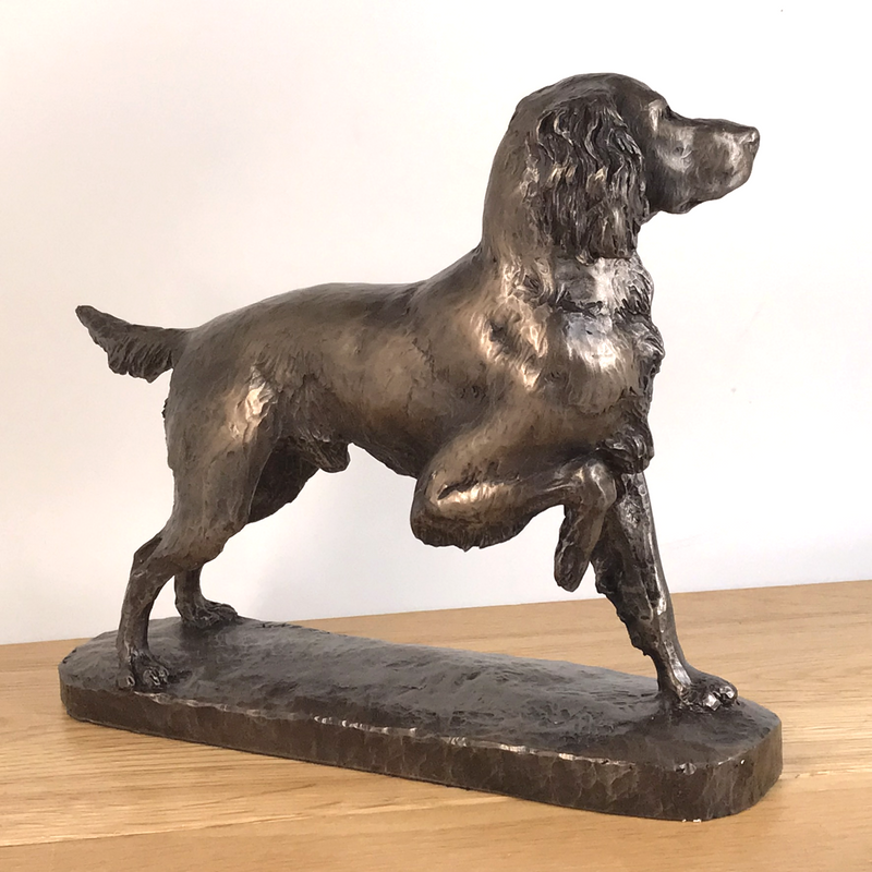 Bronze Springer Spaniel figurine by David Geenty ornament collectable sculpture