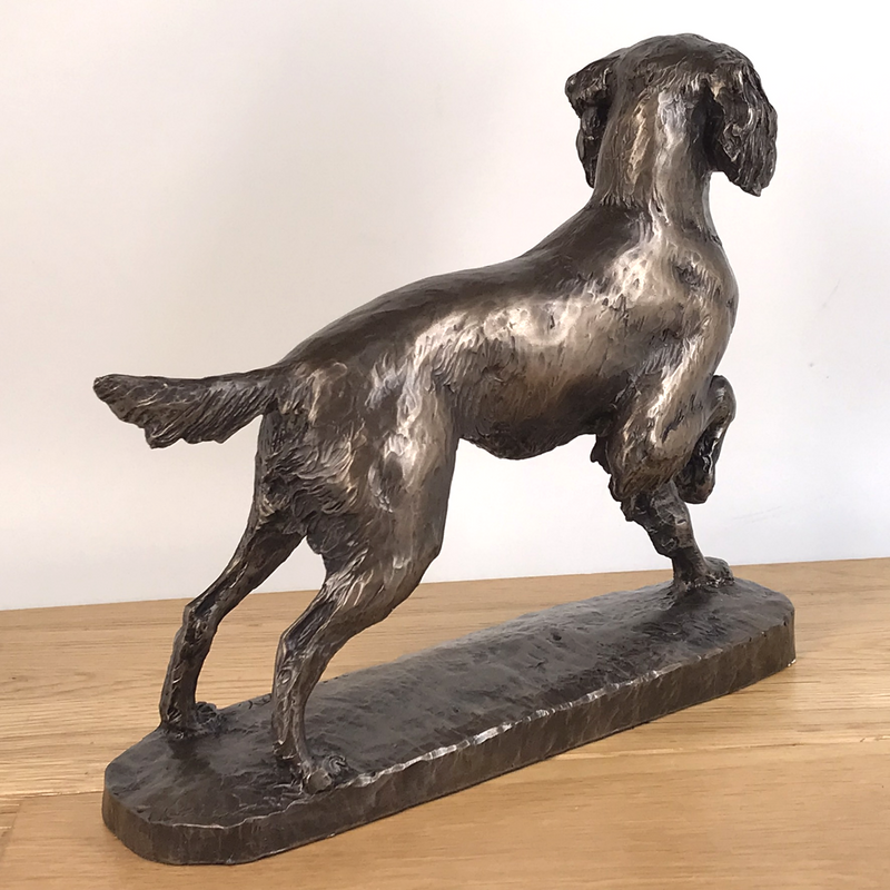 Bronze Springer Spaniel figurine by David Geenty ornament collectable sculpture