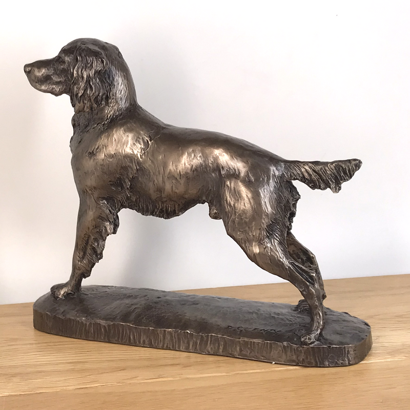 Bronze Springer Spaniel figurine by David Geenty ornament collectable sculpture