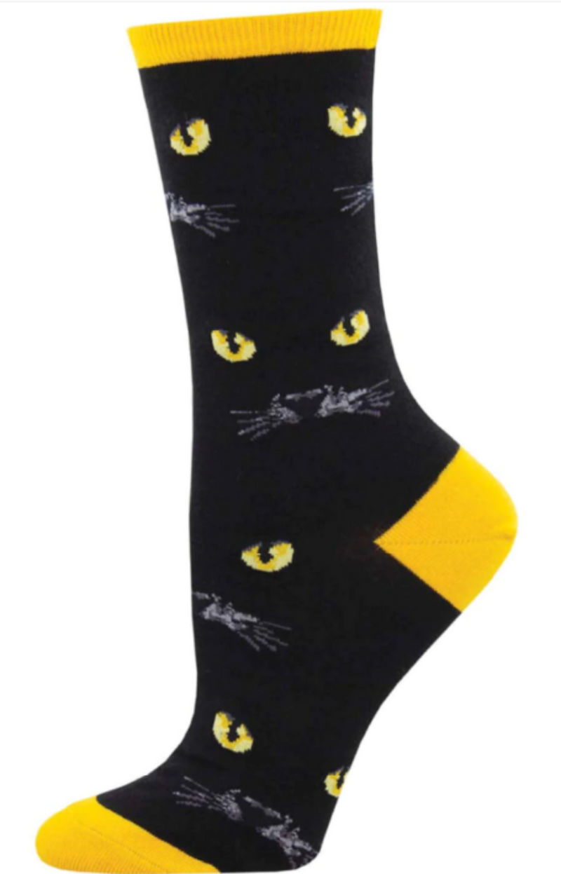 Women's Cat socks Socksmith 'Eyeing You' design quality cotton mix, one size