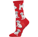 Socksmith 'DALMATIAN STATION' Dalmatian design Women's quality Cotton mix crew socks, bright colours and fun design, one size (fits UK size 3 to 8.5)